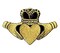 Irish Claddagh, Friendship, Loyalty, Love, Black and Gold, Embroidered, Iron on Patch